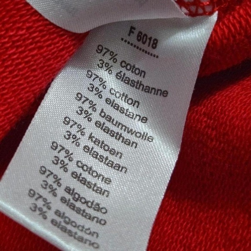 Lacoste Sport Full Zip Hoodie Womens 38 Red Cotton Blend Activewear Sweatshirt - Picture 5 of 8
